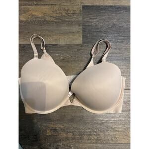 Victoria’s Secret Lined Push Up Bra Underwire 38 DD Tan Beige